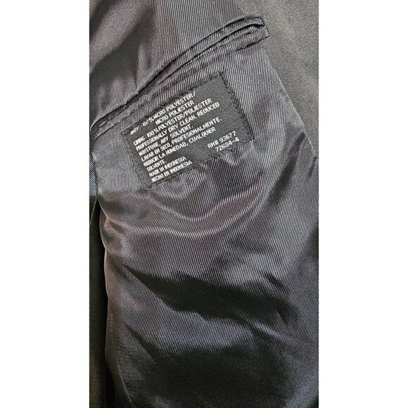 Stafford micro-polyester suede dark gray 44L blazer sport coat - Picture 6 of 7